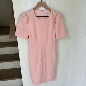 NWT Veronica Beard Amar Short Sleeve Mini Dress in Blush Pink